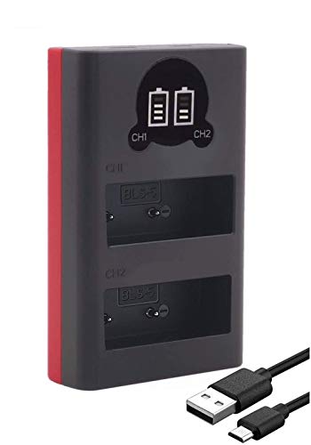 Baxxtar 18802 Ladegerät für Akku BLS-5 BLS-50 BLS-1 kompatibel mit Olympus OM-System - Mini Ladegerät Dual LCD - Versorgung über USB-C oder Micro-USB Baxxtar 18802 Ladegerät für Akku BLS-5 BLS-50 BLS-1 kompatibel mit Olympus OM-System - Mini Ladegerät Dual LCD - Versorgung über USB-C oder Micro-USB von Baxxtar