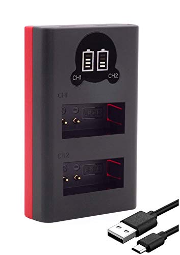 Baxxtar LP-E12 Akku Ladegerät 18752 - Mini Dual LCD - Eingang USB-C und Micro-USB - Kompatibel mit EOS 100D M M10 M50 M100 M200 PowerShot SX70 HS Baxxtar LP-E12 Akku Ladegerät 18752 - Mini Dual LCD - Eingang USB-C und Micro-USB - Kompatibel mit EOS 100D M M10 M50 M100 M200 PowerShot SX70 HS von Baxxtar