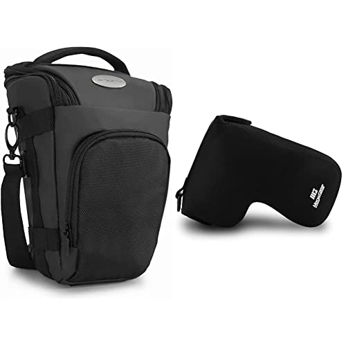 Baxxtar PRO NOVO II Full-Size SLR Kameratasche SLR Colt-Tasche schwarz & MegaGear MG1531 Nikon Coolpix P1000 Ultraleichte Kameratasche aus Neopren - Schwarz von Baxxtar