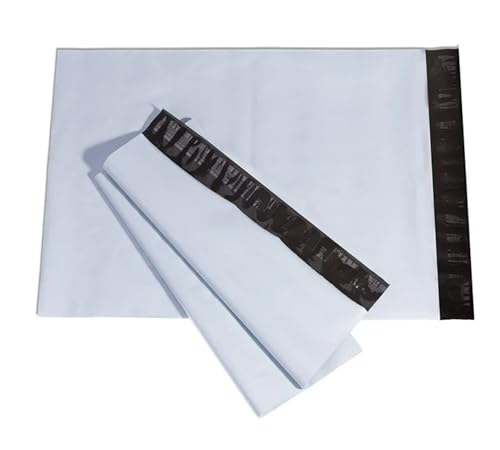 350 Stück Folienversandtaschen selbstklebend | 350 x 450 mm Versandbeutel mit Selbstklebeverschluss | 35 x 45 cm Versandtüten blickdicht aus Plastik für Kleidung und Textilien von Bayli