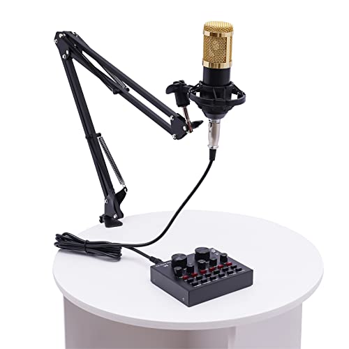 Bazargame Kondensatormikrofon Mikrofon Set V8 Live Soundkarte Audio Mixer Voice Changer Mit Mikrofonaufhängung Metallstoßhalterung USB Microphone Für Live-Streaming Bazargame Kondensatormikrofon Mikrofon Set V8 Live Soundkarte Audio Mixer Voice Changer Mit Mikrofonaufhängung Metallstoßhalterung USB Microphone Für Live-Streaming von Bazargame