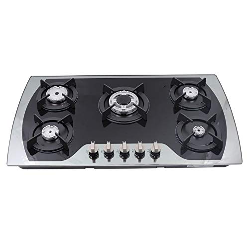 Kochplatte 5 Brenner für Gasherd, Gasherd, LPG/GN Einbau-Kochfeld für Haus, Wohnmobil (Typ 1 (90 x 51 x 15 cm) von Bazargame
