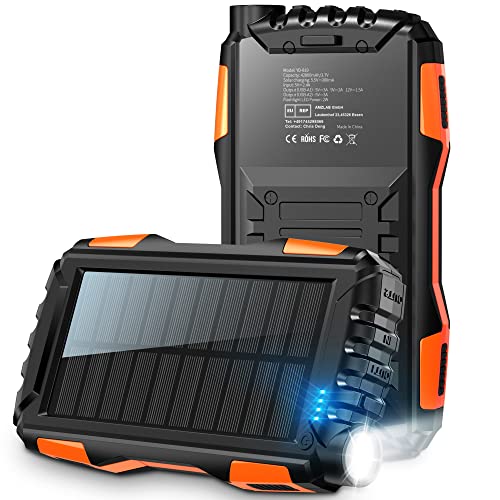 Bazcuka Power Bank Solar 26800mAh, PD22.5W USB-C Schnellladen Powerbank 15W Wireless Charger Ladegerät Tragbar 3 Eingänge 6 Ausgänge mit Taschenlampe, Externer Akku Kompatibel mit iPhone Android Bazcuka Power Bank Solar 26800mAh, PD22.5W USB-C Schnellladen Powerbank 15W Wireless Charger Ladegerät Tragbar 3 Eingänge 6 Ausgänge mit Taschenlampe, Externer Akku Kompatibel mit iPhone Android von Bazcuka