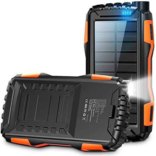 Solar Power Bank 42800mAh: PD 22.5W USB C Schnellladung Powerbank mit Superhelle Taschenlampe 2 Ausgänge, Externe Handyakkus mit Große Kapazität LED-Anzeige&Tragbare Schnalle für Smartphones Solar Power Bank 42800mAh: PD 22.5W USB C Schnellladung Powerbank mit Superhelle Taschenlampe 2 Ausgänge, Externe Handyakkus mit Große Kapazität LED-Anzeige&Tragbare Schnalle für Smartphones von Bazcuka