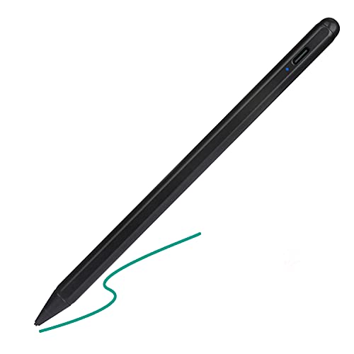 Elektronischer Stylus für iPad 5. Generation 24.6 cm (9.7 Zoll) 2017 Bleistift, Typ C, wiederaufladbar, aktiver kapazitiver Bleistift, gut für iPad Zeichenstift, schwarz von Bbata