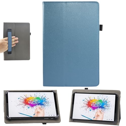 Bbjjkkz Universal-Tablet-Hülle, 20,3 cm (8 Zoll), Android-Tablet-Hülle, 17,8 cm (7 Zoll) Tablet, PU-Leder, schmal, klappbar, Standfunktion, Folio-Hülle mit Handschlaufe für 17,8 - 21,6 cm ( von Bbjjkkz