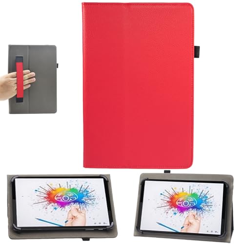 Bbjjkkz Universal-Tablet-Hülle, 20,3 cm (8 Zoll), Android-Tablet-Hülle, 17,8 cm (7 Zoll) Tablet, PU-Leder, schmal, klappbar, Standfunktion, mit Handschlaufe, für 17,8 - 21,6 cm Tablet, von Bbjjkkz