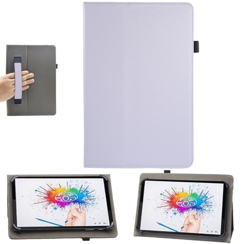 Bbjjkkz Universal-Tablet-Hülle, 20,3 cm (8 Zoll) Android-Tablet-Hülle, 17,8 cm (7 Zoll) Android-Tablet-Hülle, PU-Leder, schmal, klappbar, Standfunktion, Folio-Hülle mit Handschlaufe für 17,8 - 21, von Bbjjkkz