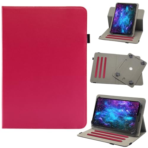 Universal 10 Zoll Tablet-Hülle, 10,1 Zoll Android Tablet-Hülle, Bbjjkkz 360 Grad drehbarer Multi-Winkel Betrachtungsständer PU-Leder Abdeckung für 9,5-11 Zoll Tablet, Weinrot Universal 10 Zoll Tablet-Hülle, 10,1 Zoll Android Tablet-Hülle, Bbjjkkz 360 Grad drehbarer Multi-Winkel Betrachtungsständer PU-Leder Abdeckung für 9,5-11 Zoll Tablet, Weinrot von Bbjjkkz