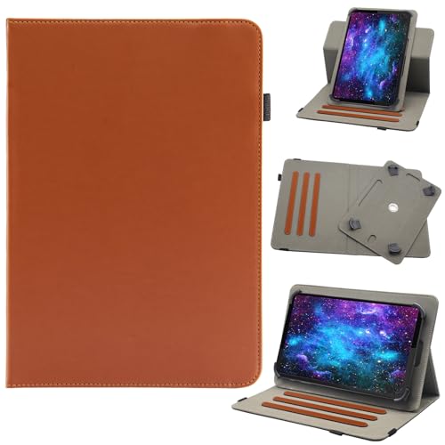 Universelle 10 Zoll Tablet-Hülle, 10,1 Zoll Android Tablet-Hülle, Bbjjkkz 360 Grad drehbarer Multi-Winkel Betrachtungsständer PU-Leder Abdeckung für 9,5-11 Zoll Tablet, Braun Universelle 10 Zoll Tablet-Hülle, 10,1 Zoll Android Tablet-Hülle, Bbjjkkz 360 Grad drehbarer Multi-Winkel Betrachtungsständer PU-Leder Abdeckung für 9,5-11 Zoll Tablet, Braun von Bbjjkkz