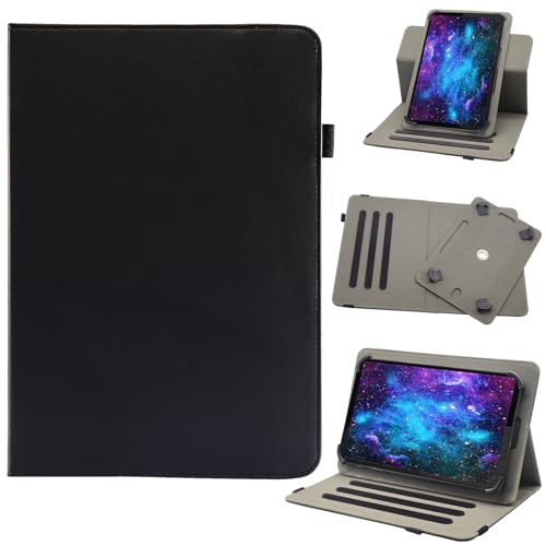 Universelle 10-Zoll-Tablet-Hülle, 10,1 Zoll Android-Tablet-Hülle, Bbjjkkz 360 Grad drehbarer Multi-Winkel-Betrachtungsständer PU-Lederabdeckung für 9,5-11 Zoll Tablet, Schwarz Universelle 10-Zoll-Tablet-Hülle, 10,1 Zoll Android-Tablet-Hülle, Bbjjkkz 360 Grad drehbarer Multi-Winkel-Betrachtungsständer PU-Lederabdeckung für 9,5-11 Zoll Tablet, Schwarz von Bbjjkkz