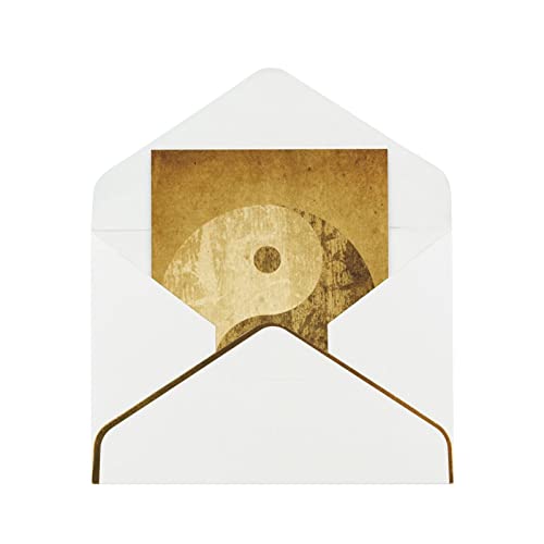 Bbycks Yin Yang Symbol bedruckte Grußkarten, Freundschaftskarten, Dankeskarten mit Umschlägen (1 Packung) von Bbycks