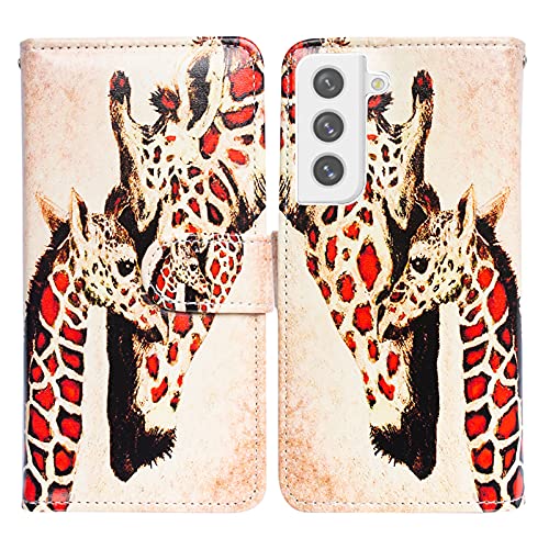 Bcov Galaxy S21 FE 5G Hülle, Giraffe Mutter Baby Leder Flip Phone Case Wallet Cover mit Kartenschlitz Halter Kickstand für Samsung Galaxy S21 FE 5G/S21 Fan Edition Bcov Galaxy S21 FE 5G Hülle, Giraffe Mutter Baby Leder Flip Phone Case Wallet Cover mit Kartenschlitz Halter Kickstand für Samsung Galaxy S21 FE 5G/S21 Fan Edition von Bcov