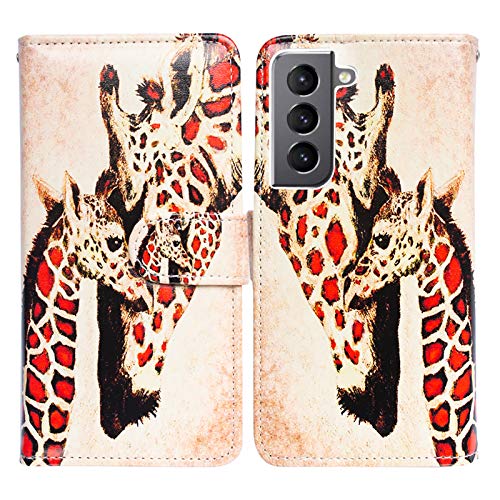 Bcov Galaxy S22 Hülle, Giraffe Mutter Baby Leder Flip Phone Case Wallet Cover mit Kartensteckplatz Halter Kickstand für Samsung Galaxy S22 5G Bcov Galaxy S22 Hülle, Giraffe Mutter Baby Leder Flip Phone Case Wallet Cover mit Kartensteckplatz Halter Kickstand für Samsung Galaxy S22 5G von Bcov
