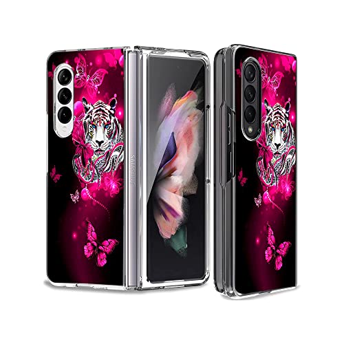 Bcov Schutzhülle für Samsung Galaxy Z Fold 4 5G, weißer Tiger, Schmetterling, kratzfest, robust, stoßfest, für Samsung Galaxy Z Fold 4 5G Bcov Schutzhülle für Samsung Galaxy Z Fold 4 5G, weißer Tiger, Schmetterling, kratzfest, robust, stoßfest, für Samsung Galaxy Z Fold 4 5G von Bcov