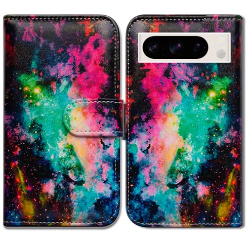 Bcov Schutzhülle für Pixel 8 Pro, buntes Universum, Himmel, Leder, Klapphülle mit Kartenschlitzen, Ständer für Google Pixel 8 Pro Bcov Schutzhülle für Pixel 8 Pro, buntes Universum, Himmel, Leder, Klapphülle mit Kartenschlitzen, Ständer für Google Pixel 8 Pro von Bcov