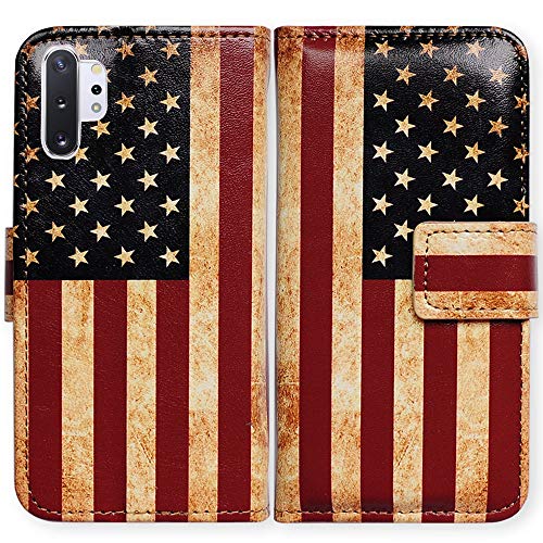 Bcov Schutzhülle Handy für Samsung Galaxy Note 10 Plus, Retro-Design, amerikanische Flagge, Kartenfächer, Lederschutzhülle Bcov Schutzhülle Handy für Samsung Galaxy Note 10 Plus, Retro-Design, amerikanische Flagge, Kartenfächer, Lederschutzhülle von Bcov
