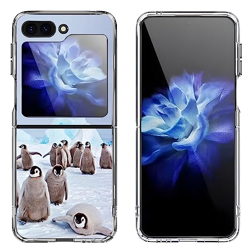 Bcov Schutzhülle für Samsung Galaxy Z Flip 5, niedlicher spielender Pinguin, kratzfest, solide, stoßfeste Schutzhülle für Samsung Galaxy Z Flip 5 von Bcov