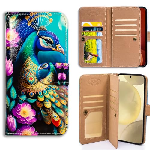 Bcov Schutzhülle für Moto G Stylus 2025, buntes Pfauen-Mandala-Blumen, multifunktionale Lederschutzhülle mit mehreren Kartenfächern, Handschlaufe, für Motorola Moto G Stylus 2025 Bcov Schutzhülle für Moto G Stylus 2025, buntes Pfauen-Mandala-Blumen, multifunktionale Lederschutzhülle mit mehreren Kartenfächern, Handschlaufe, für Motorola Moto G Stylus 2025 von Bcov