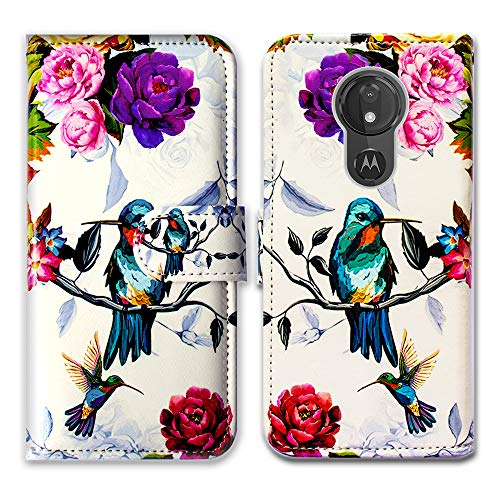 Bcov Schutzhülle für Motorola Moto G7 Supra, mit Kolibri in Blumen, Leder-Klapphülle mit Kartenschlitz, Ständer für Motorola Moto G7 Power Phone Bcov Schutzhülle für Motorola Moto G7 Supra, mit Kolibri in Blumen, Leder-Klapphülle mit Kartenschlitz, Ständer für Motorola Moto G7 Power Phone von Bcov