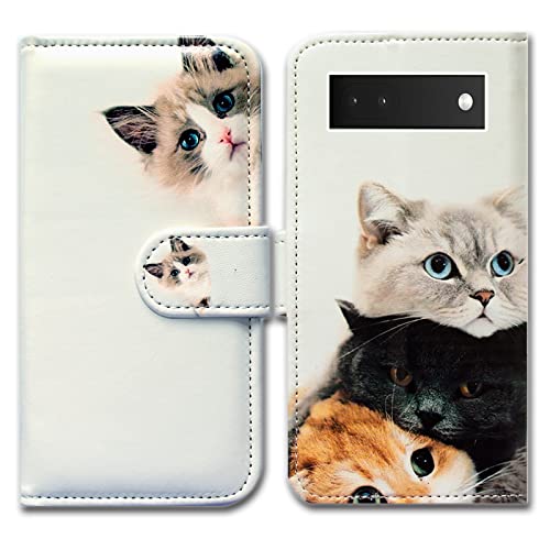 Bcov Schutzhülle für Pixel 6a, niedliche braune Katze, Leder, Flip-Handyhülle mit Kartenschlitz, Ständer, für Google Pixel 6a Bcov Schutzhülle für Pixel 6a, niedliche braune Katze, Leder, Flip-Handyhülle mit Kartenschlitz, Ständer, für Google Pixel 6a von Bcov
