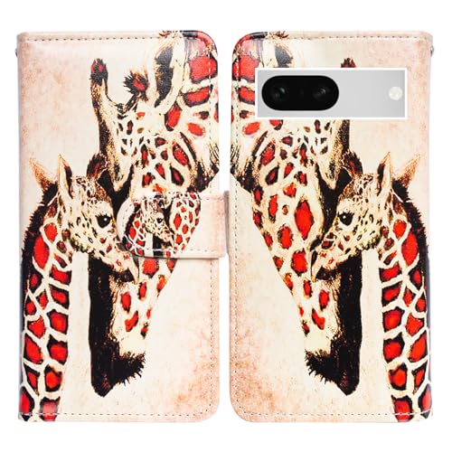 Bcov Schutzhülle für Pixel 8a, Giraffen-Mutter, Baby, Leder, Klappetui mit Kartenschlitzen, Ständer für Google Pixel 8a Bcov Schutzhülle für Pixel 8a, Giraffen-Mutter, Baby, Leder, Klappetui mit Kartenschlitzen, Ständer für Google Pixel 8a von Bcov