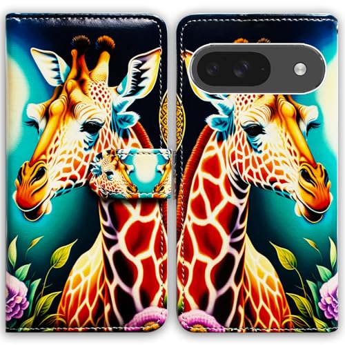 Bcov Schutzhülle für Pixel 9, Giraffen-Blumen, Leder, Klappetui mit Kartenschlitzen, Ständer, Schutzhülle für Google Pixel 9 Bcov Schutzhülle für Pixel 9, Giraffen-Blumen, Leder, Klappetui mit Kartenschlitzen, Ständer, Schutzhülle für Google Pixel 9 von Bcov