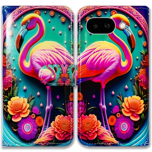 Bcov Schutzhülle für Pixel 9a, rosa Flamingo-Blumen, Mandala, Leder, Klappetui mit Kartenschlitzen, Ständer, Schutzhülle für Google Pixel 9a Bcov Schutzhülle für Pixel 9a, rosa Flamingo-Blumen, Mandala, Leder, Klappetui mit Kartenschlitzen, Ständer, Schutzhülle für Google Pixel 9a von Bcov