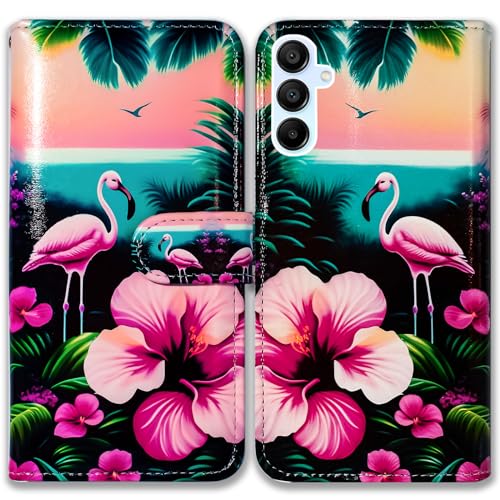 Bcov Schutzhülle für Samsung Galaxy A15 5G, Motiv: rosa Flamingo-Blumen, Vogel, Leder, Klappetui mit Kartenschlitzen, Ständer für Samsung Galaxy A15 5G Bcov Schutzhülle für Samsung Galaxy A15 5G, Motiv: rosa Flamingo-Blumen, Vogel, Leder, Klappetui mit Kartenschlitzen, Ständer für Samsung Galaxy A15 5G von Bcov