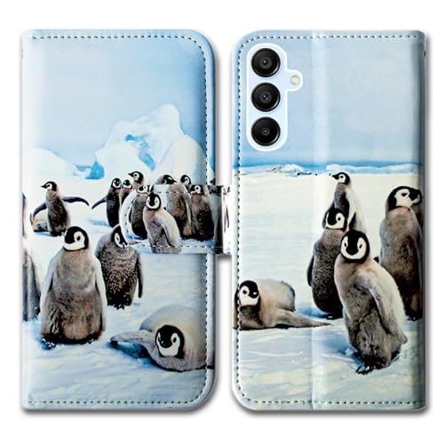 Bcov Schutzhülle für Samsung Galaxy A15 5G, niedlicher spielender Pinguin, Leder-Klapphülle mit Kartenschlitzen, Ständer für Samsung Galaxy A15 5G Bcov Schutzhülle für Samsung Galaxy A15 5G, niedlicher spielender Pinguin, Leder-Klapphülle mit Kartenschlitzen, Ständer für Samsung Galaxy A15 5G von Bcov