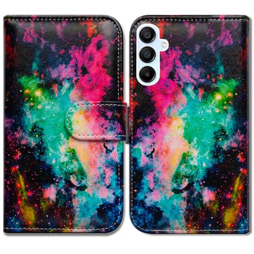 Bcov Schutzhülle für Samsung Galaxy A55 5G, buntes Universum, Himmel, Leder, Klapphülle mit Kartenschlitzen, Ständer für Samsung Galaxy A55 5G, 118034576 Bcov Schutzhülle für Samsung Galaxy A55 5G, buntes Universum, Himmel, Leder, Klapphülle mit Kartenschlitzen, Ständer für Samsung Galaxy A55 5G, 118034576 von Bcov