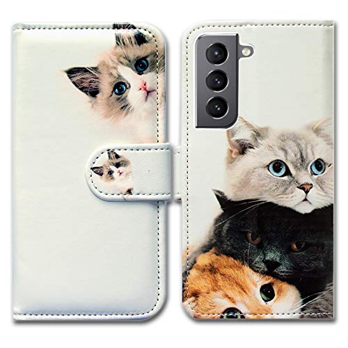 Bcov Schutzhülle für Samsung Galaxy S22 5G, Leder, mit Kartenfach, Standfunktion, Braun von Bcov