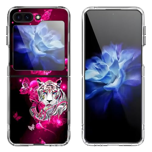 Bcov Schutzhülle für Samsung Galaxy Z Flip 6, weißer Tiger, Schmetterling, kratzfest, solide Hartschale, Schutzhülle für Samsung Galaxy Z Flip 6 Bcov Schutzhülle für Samsung Galaxy Z Flip 6, weißer Tiger, Schmetterling, kratzfest, solide Hartschale, Schutzhülle für Samsung Galaxy Z Flip 6 von Bcov
