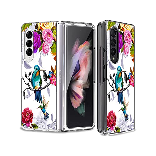 Bcov Schutzhülle für Samsung Galaxy Z Fold 4 5G, Kolibri in Blumen, Vogel, kratzfest, robust, stoßfest, für Samsung Galaxy Z Fold 4 5G von Bcov