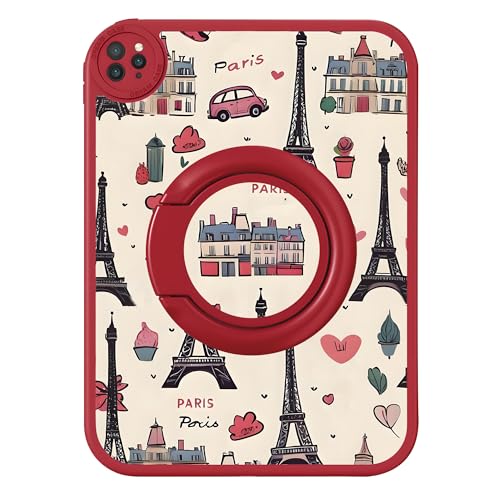 Bcov Schutzhülle für iPad (A16) 11. Generation 27,9 cm (11 Zoll) 2025, Love Paris, 360° drehbarer Ständer, Fallschutz, stoßfest, Schutzhülle für iPad 10. Generation 27,7 cm (11 Zoll) 2022 von Bcov