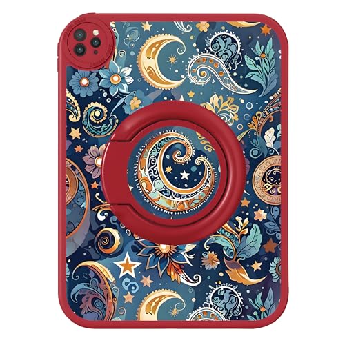 Bcov Schutzhülle für iPad (A16) 11. Generation 27,9 cm (11 Zoll) 2025, Paisleymuster, Dunkelblau, um 360 Grad drehbarer Ständer, Fallschutz, stoßfest, Schutzhülle für iPad 10. Generation 2022 von Bcov