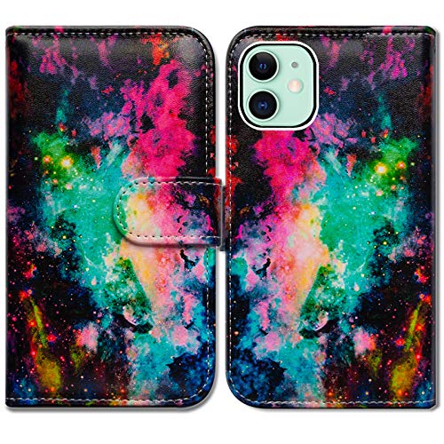 Bcov Schutzhülle für iPhone 13 Mini, buntes Universum, Himmel, Leder, Klapphülle mit Kartenschlitzen, Ständer für iPhone 13 Mini Bcov Schutzhülle für iPhone 13 Mini, buntes Universum, Himmel, Leder, Klapphülle mit Kartenschlitzen, Ständer für iPhone 13 Mini von Bcov