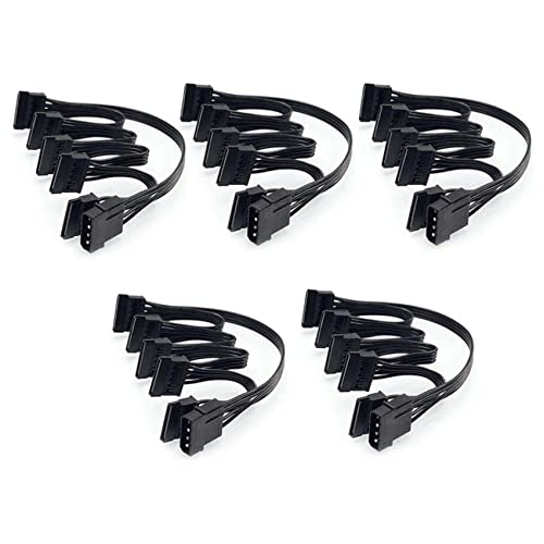 Bcowtte 5X 4 Pin IDE zu 5 Port Netzteil Kabel 4Pin Molex zu Multi SATA Port 18AWG Kabel Netz Kabel für Platte HDD SSD PC, 750004826 Bcowtte 5X 4 Pin IDE zu 5 Port Netzteil Kabel 4Pin Molex zu Multi SATA Port 18AWG Kabel Netz Kabel für Platte HDD SSD PC, 750004826 von Bcowtte