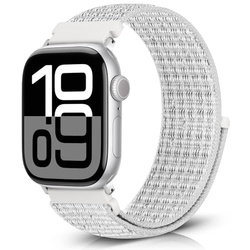 Bcuckood Nylon Sport Armband kompatibel mit Apple Watch Armband 38mm 40mm 41mm 42mm 44mm 45mm 46mm 49mm für Damen Herren, Sport Solo Loop Armband für iWatch Serie 10 9 Ultra 8 7 6 5 4 3 2 1 SE von Bcuckood