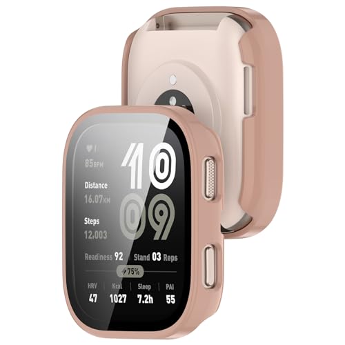 Bdsidy Hülle Kompatibel mit Amazfit Bip 6 Schutzhülle Con Displayschutzfolie, Kratzfest Schutzfolie Bumper Gehäuse Ultradünne Stoßfeste Cover für Amazfit Bip 6 Smartwatch Zubehör (2 Stück Rosa) Bdsidy Hülle Kompatibel mit Amazfit Bip 6 Schutzhülle Con Displayschutzfolie, Kratzfest Schutzfolie Bumper Gehäuse Ultradünne Stoßfeste Cover für Amazfit Bip 6 Smartwatch Zubehör (2 Stück Rosa) von Bdsidy