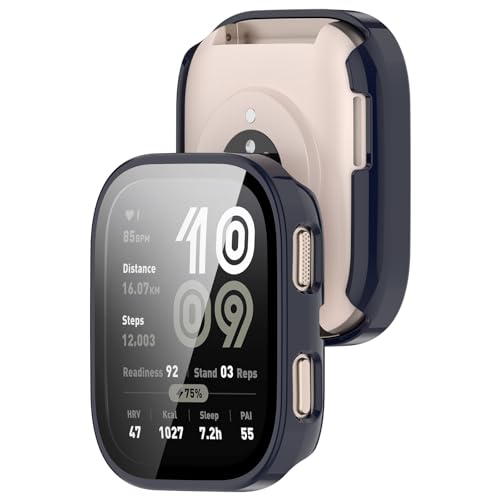 Bdsidy Hülle Kompatibel mit Amazfit Bip 6 Schutzhülle Con Displayschutzfolie, Kratzfest Schutzfolie Bumper Gehäuse Ultradünne Stoßfeste Cover für Amazfit Bip 6 Smartwatch Zubehör (2 Stück Blau) Bdsidy Hülle Kompatibel mit Amazfit Bip 6 Schutzhülle Con Displayschutzfolie, Kratzfest Schutzfolie Bumper Gehäuse Ultradünne Stoßfeste Cover für Amazfit Bip 6 Smartwatch Zubehör (2 Stück Blau) von Bdsidy
