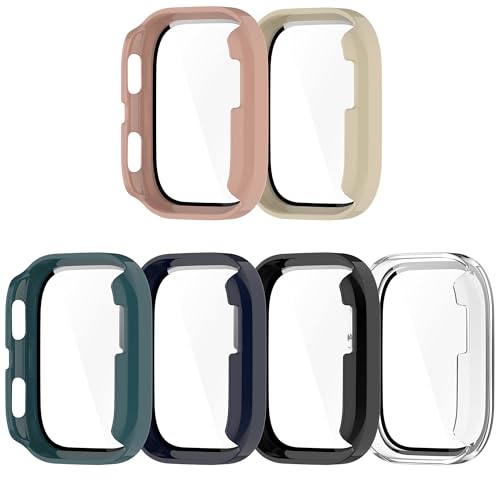 Bdsidy Hülle Kompatibel mit Amazfit Bip 6 Schutzhülle Con Displayschutzfolie, Kratzfest Schutzfolie Bumper Gehäuse Ultradünne Stoßfeste Cover für Amazfit Bip 6 Smartwatch Zubehör (6 Stück) von Bdsidy