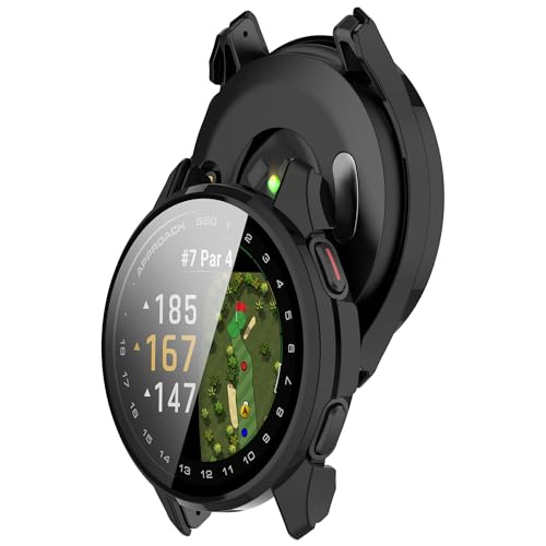Bdsidy Hülle für Garmin Approach S50 Schutzhülle Con Displayschutzfolie, Kratzfest Schutzfolie Bumper Gehäuse Ultradünne Stoßfeste Cover für Garmin Approach S50 Smartwatch Zubehör (2 Stück Schwarz) Bdsidy Hülle für Garmin Approach S50 Schutzhülle Con Displayschutzfolie, Kratzfest Schutzfolie Bumper Gehäuse Ultradünne Stoßfeste Cover für Garmin Approach S50 Smartwatch Zubehör (2 Stück Schwarz) von Bdsidy