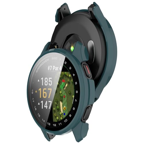 Bdsidy Hülle für Garmin Approach S50 Schutzhülle Con Displayschutzfolie, Kratzfest Schutzfolie Bumper Gehäuse Ultradünne Stoßfeste Cover für Garmin Approach S50 Smartwatch Zubehör (2 Stück Grün) Bdsidy Hülle für Garmin Approach S50 Schutzhülle Con Displayschutzfolie, Kratzfest Schutzfolie Bumper Gehäuse Ultradünne Stoßfeste Cover für Garmin Approach S50 Smartwatch Zubehör (2 Stück Grün) von Bdsidy
