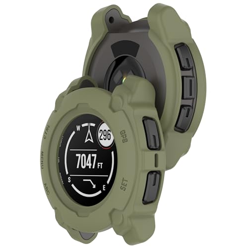 Bdsidy Hülle für Garmin Instinct E Gehäuse, Silikon Schützende für die stoßfeste und unzerbrechliche Schutzhülle für Instinct E 40mm 45mm Smartwatch Zubehör (2 Stück Grün, Garmin Instinct E 45mm) Bdsidy Hülle für Garmin Instinct E Gehäuse, Silikon Schützende für die stoßfeste und unzerbrechliche Schutzhülle für Instinct E 40mm 45mm Smartwatch Zubehör (2 Stück Grün, Garmin Instinct E 45mm) von Bdsidy