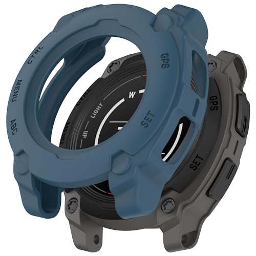 Bdsidy Hülle für Garmin Instinct E Gehäuse, Silikon Schützende für die stoßfeste und unzerbrechliche Schutzhülle für Instinct E 40mm 45mm Smartwatch Zubehör (Blau, Garmin Instinct E 45mm) von Bdsidy