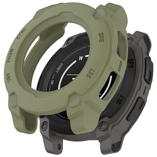Bdsidy Hülle für Garmin Instinct E Gehäuse, Silikon Schützende für die stoßfeste und unzerbrechliche Schutzhülle für Instinct E 40mm 45mm Smartwatch Zubehör (Grün, Garmin Instinct E 45mm) von Bdsidy