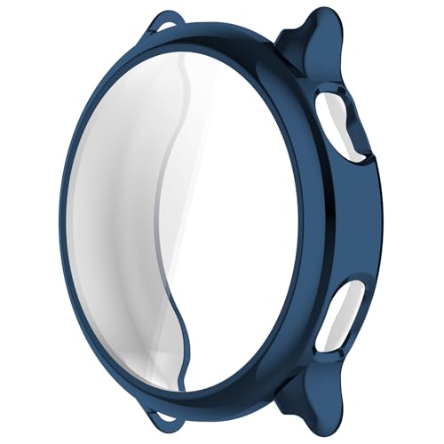 Bdsidy Hülle für Garmin Vivoactive 6 Schutzhülle Con Displayschutzfolie, Kratzfest Schutzfolie Bumper Gehäuse Ultradünne Stoßfeste Cover für Garmin Vivoactive 6 Smartwatch Zubehör (Blau) von Bdsidy