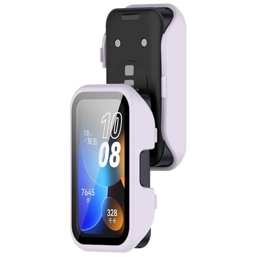 Bdsidy Hülle für Huawei Band 10 9 8 Schutzhülle Con Displayschutzfolie, Kratzfest Schutzfolie Bumper Gehäuse Ultradünne Stoßfeste Cover für Huawei Band 10 9 8 Smartwatch Zubehör (2 Stück Violett) Bdsidy Hülle für Huawei Band 10 9 8 Schutzhülle Con Displayschutzfolie, Kratzfest Schutzfolie Bumper Gehäuse Ultradünne Stoßfeste Cover für Huawei Band 10 9 8 Smartwatch Zubehör (2 Stück Violett) von Bdsidy