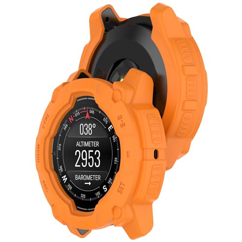 Bdsidy Silikon Hülle für Garmin Instinct 3 45mm 50mm Gehäuse, Schützende für die stoßfeste und unzerbrechliche Schutzhülle für Instinct 3 Smartwatch Zubehör (2 Stück Orange, Garmin Instinct 3 45mm) Bdsidy Silikon Hülle für Garmin Instinct 3 45mm 50mm Gehäuse, Schützende für die stoßfeste und unzerbrechliche Schutzhülle für Instinct 3 Smartwatch Zubehör (2 Stück Orange, Garmin Instinct 3 45mm) von Bdsidy